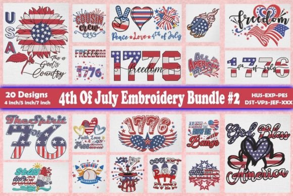 4th of July Embroidery Bundle 2 Review