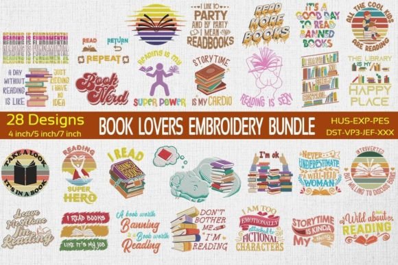 Book Lovers Embroidery Bundle Review for Business Use